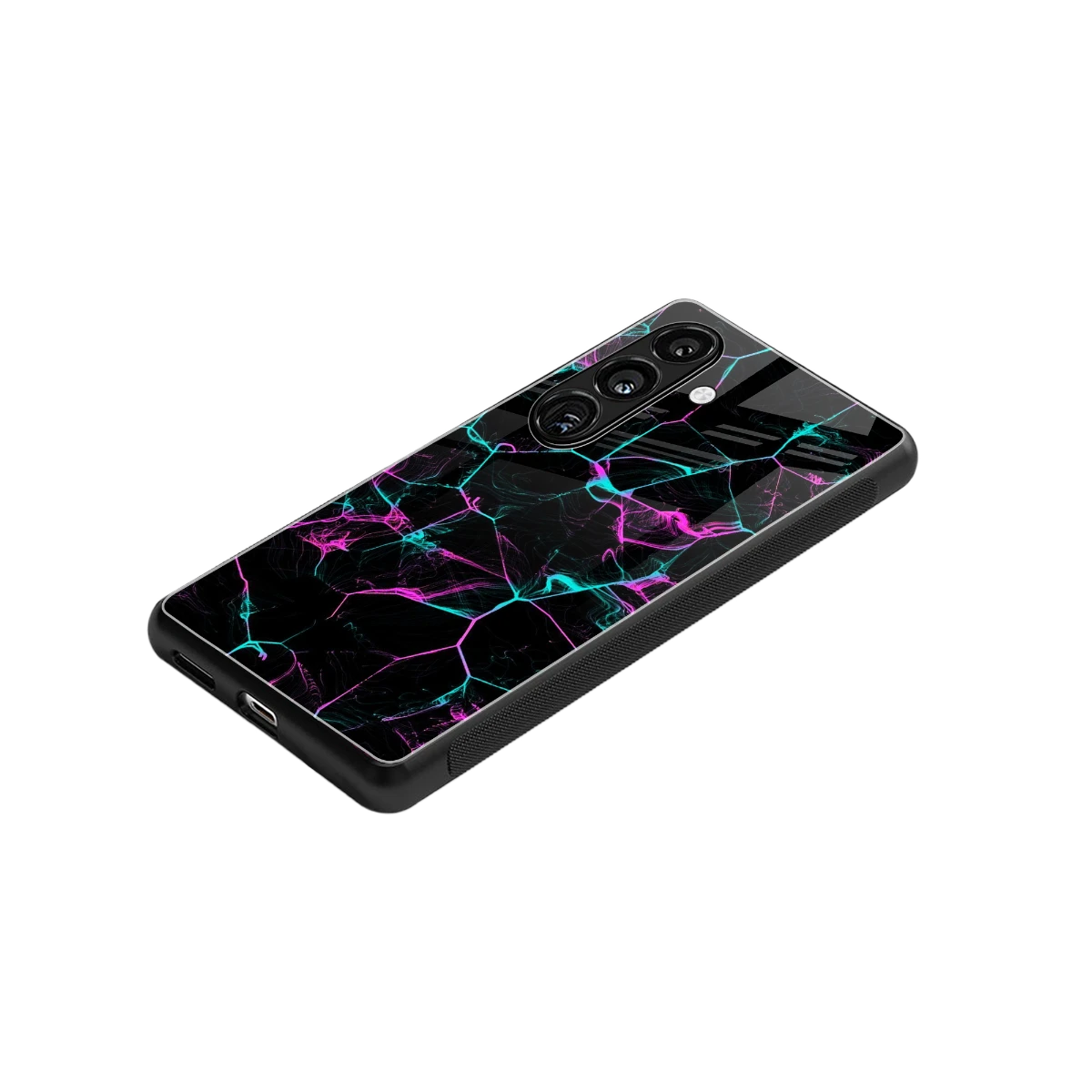 Nebula Veins stylish phone case for samsung galaxy s23 fe | glossy glass and slim fit