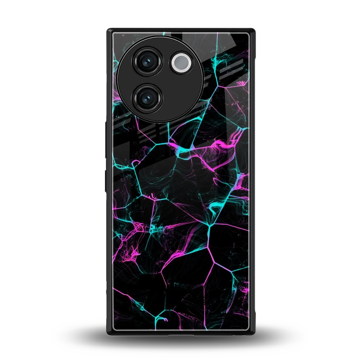 Nebula Veins back phone cover | glass case for vivo v30e