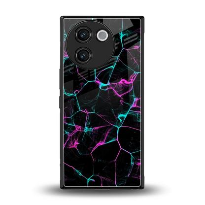 Nebula Veins back phone cover | glass case for vivo v30e