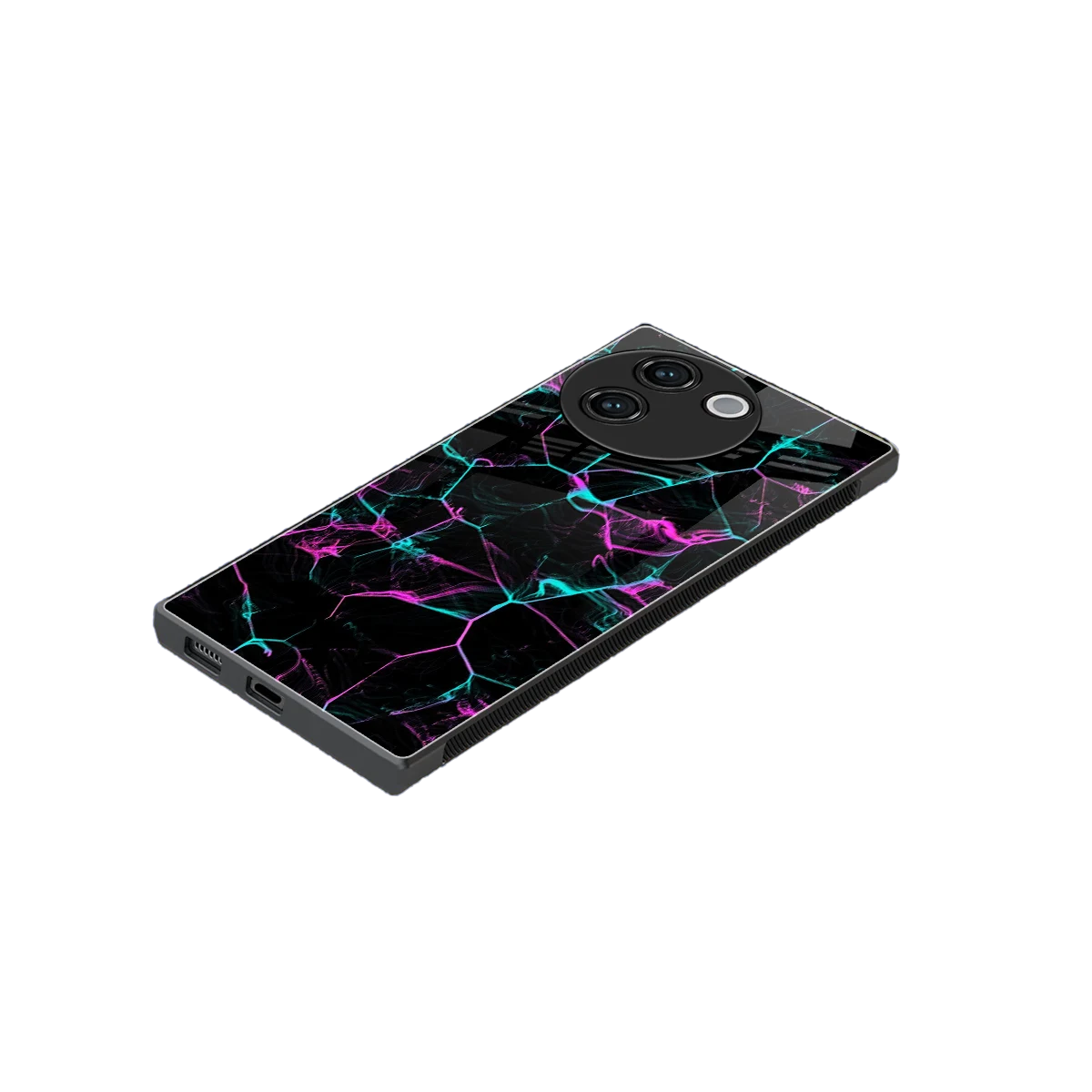 Nebula Veins stylish phone case for vivo v30e | glossy glass and slim fit