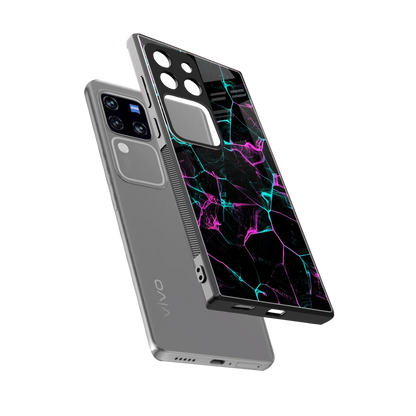Nebula Veins sleekvivo v30 pro cover with tempered glass back and TPU edges