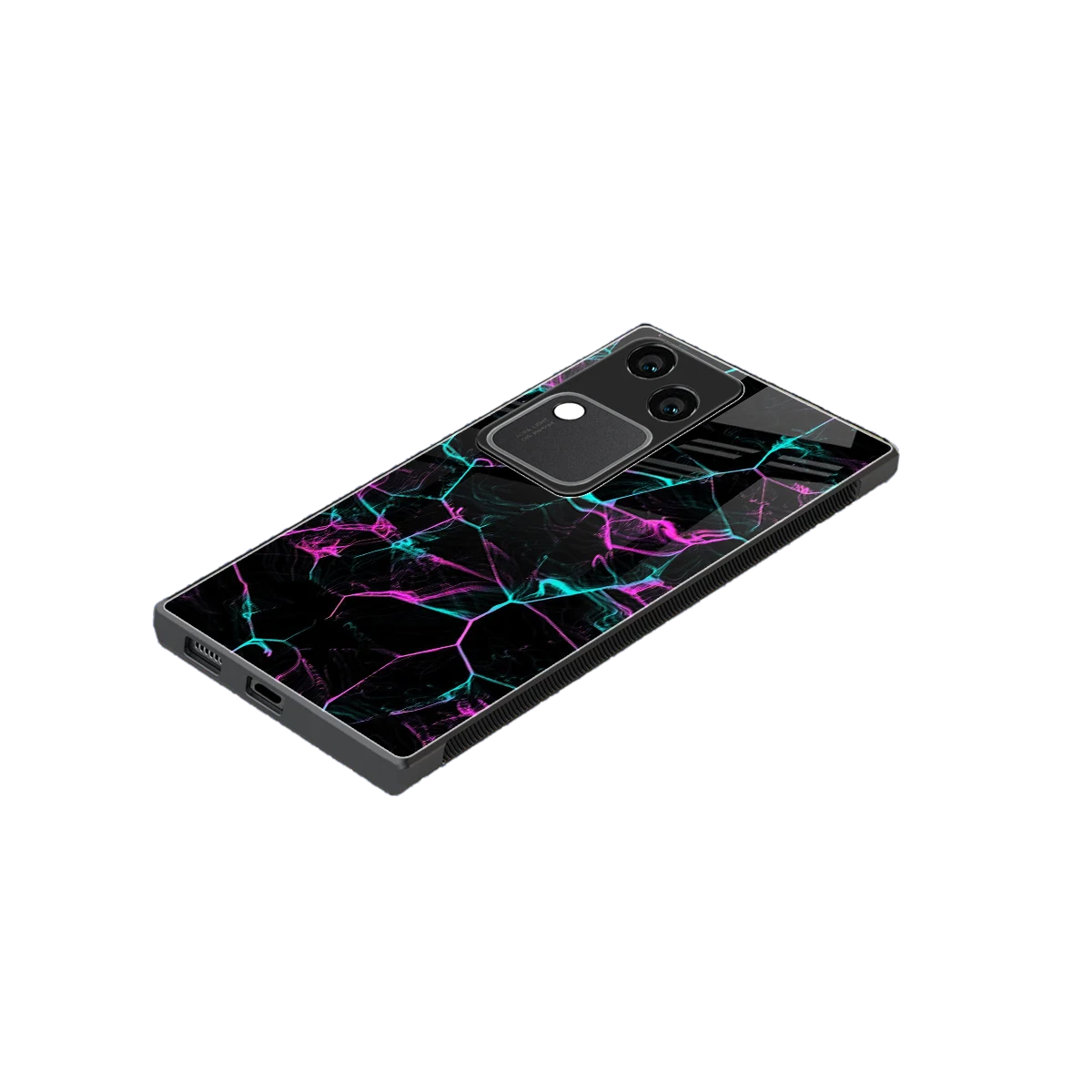 Nebula Veins stylish phone case for vivo v30 | glossy glass and slim fit