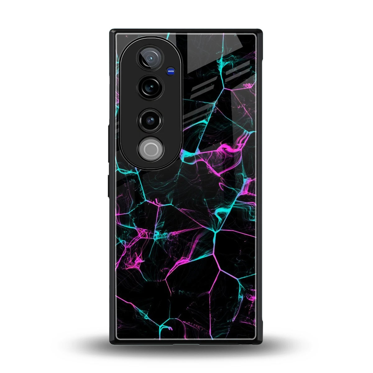 Nebula Veins back phone cover | glass case for vivo v40 pro
