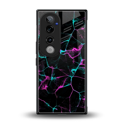 Nebula Veins back phone cover | glass case for vivo v40 pro