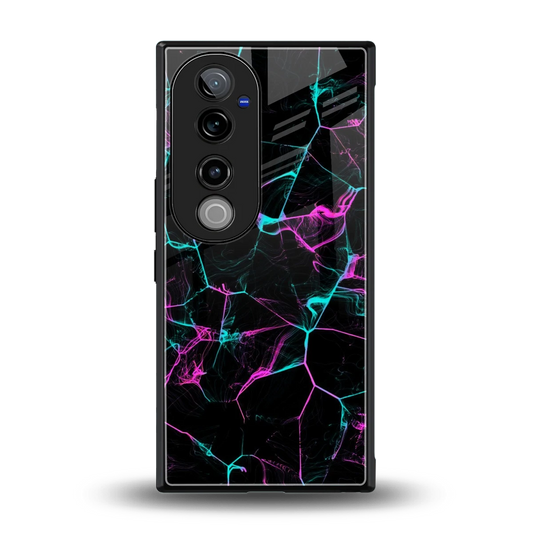 Nebula Veins back phone cover | glass case for vivo v40 pro