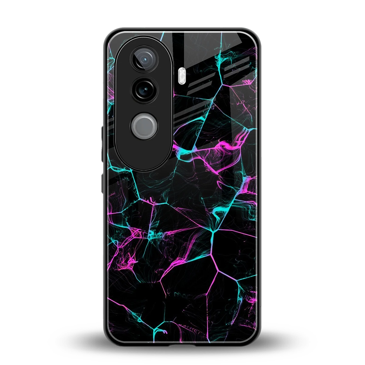 Nebula Veins back phone cover | glass case for vivo v40e