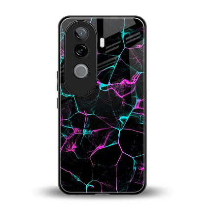 Nebula Veins back phone cover | glass case for vivo v40e