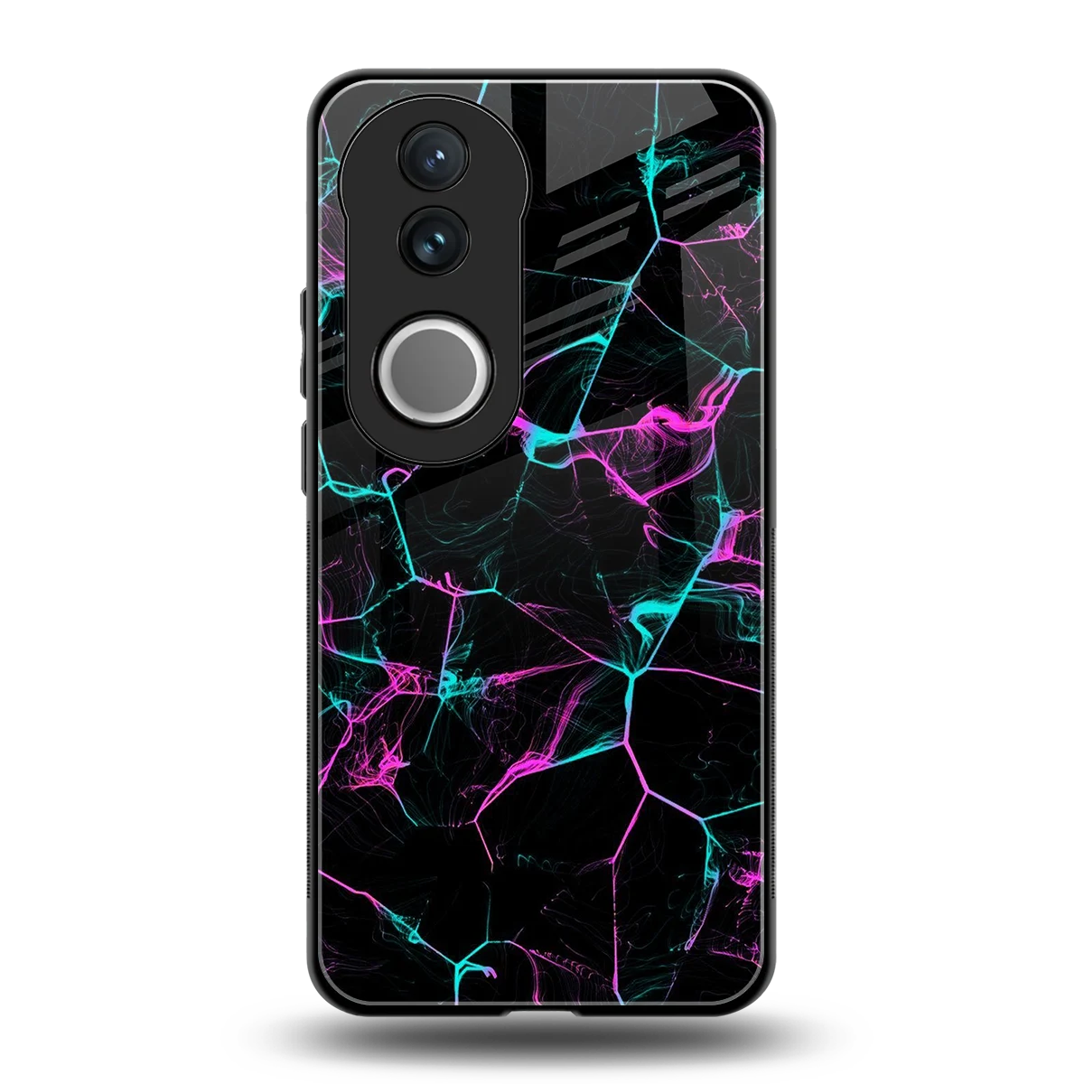 Nebula Veins back phone cover | glass case for vivo v50