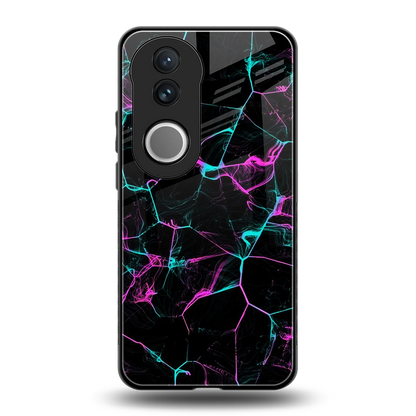 Nebula Veins back phone cover | glass case for vivo v50