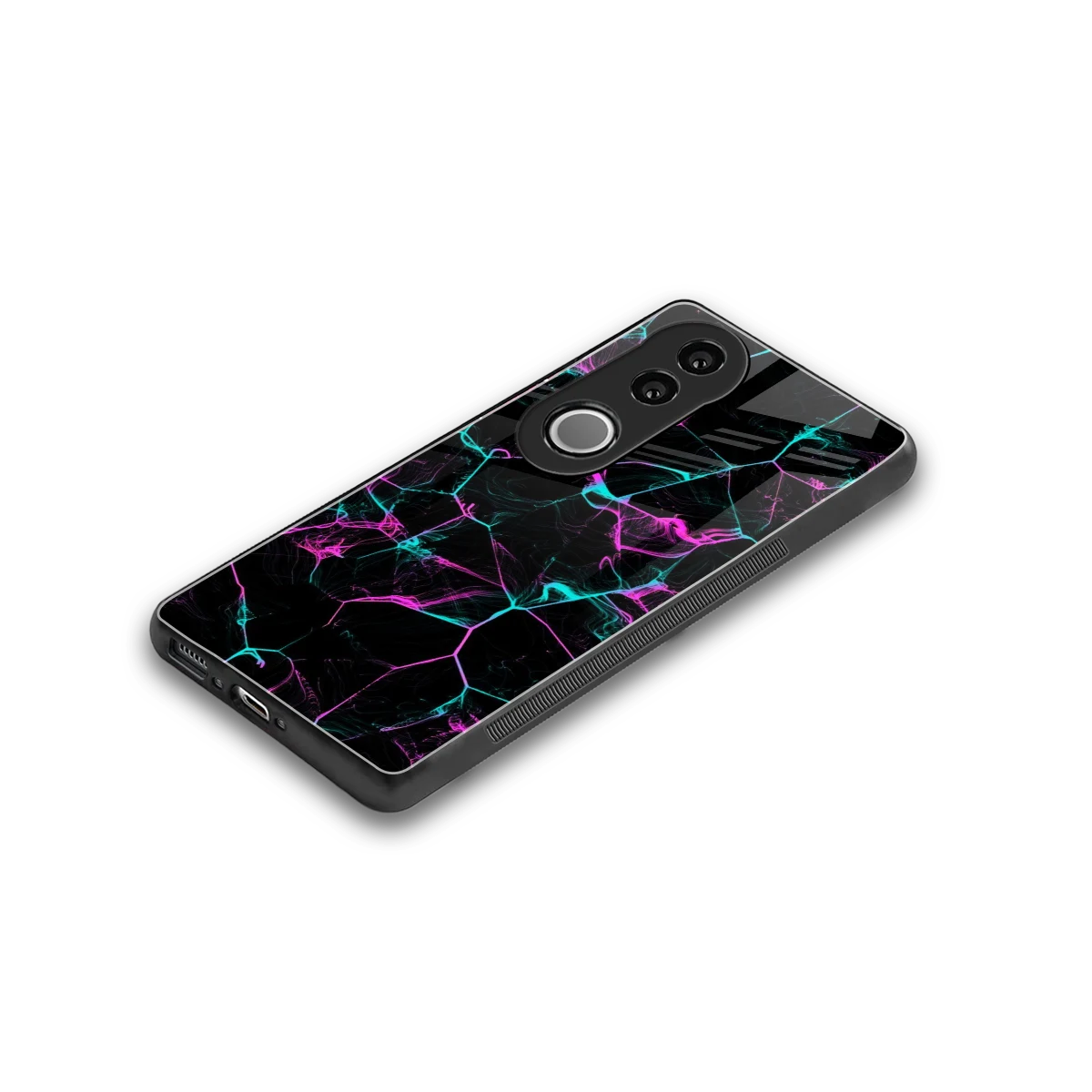 Nebula Veins stylish phone case for vivo v50 | glossy glass and slim fit