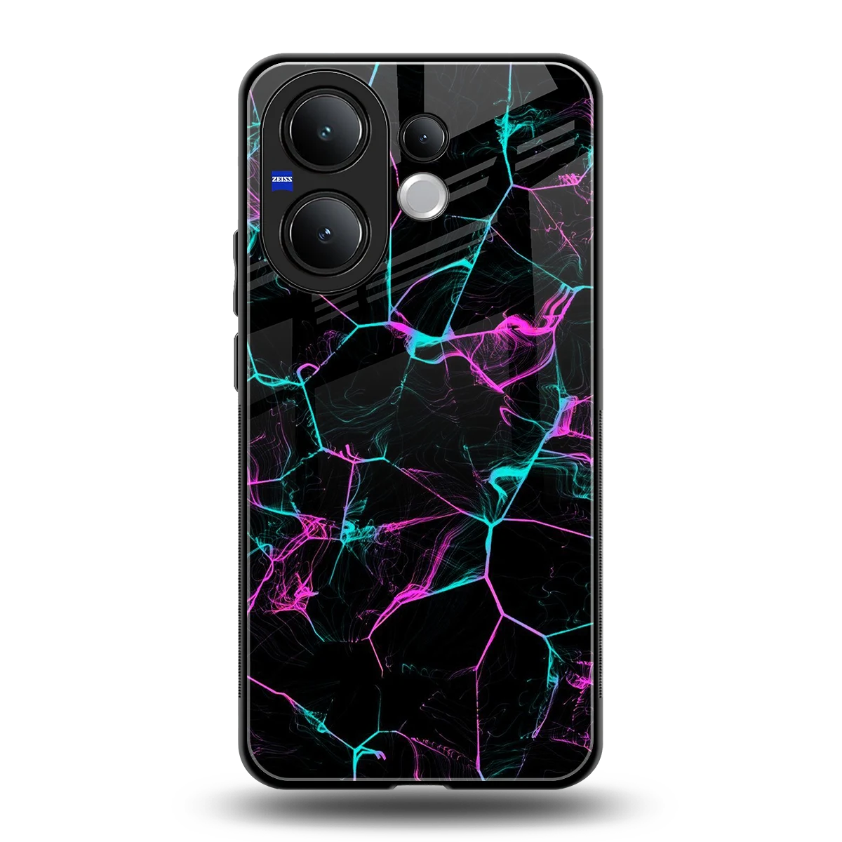 Nebula Veins back phone cover | glass case for vivo v60