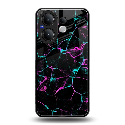 Nebula Veins back phone cover | glass case for vivo v60