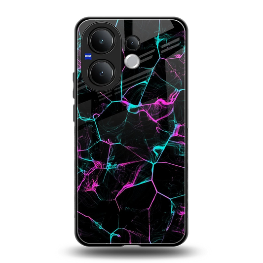 Nebula Veins back phone cover | glass case for vivo v60