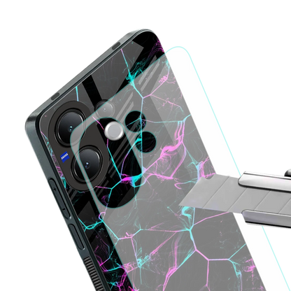 Nebula Veins stylish phone case for vivo v60 | glossy glass and slim fit