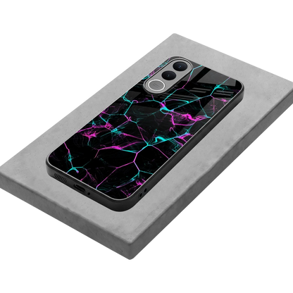Nebula Veins stylish phone case for vivo v70 fe | glossy glass and slim fit