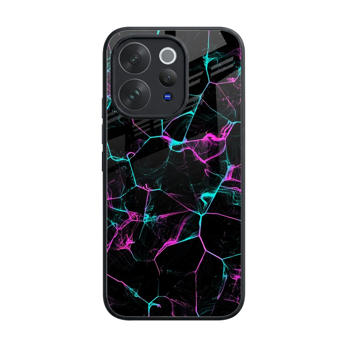 Nebula Veins back phone cover | glass case for vivo v70