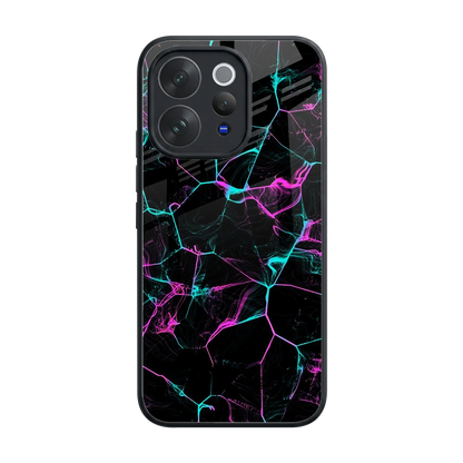 Nebula Veins back phone cover | glass case for vivo v70 elite
