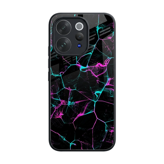 Nebula Veins back phone cover | glass case for vivo v70 elite