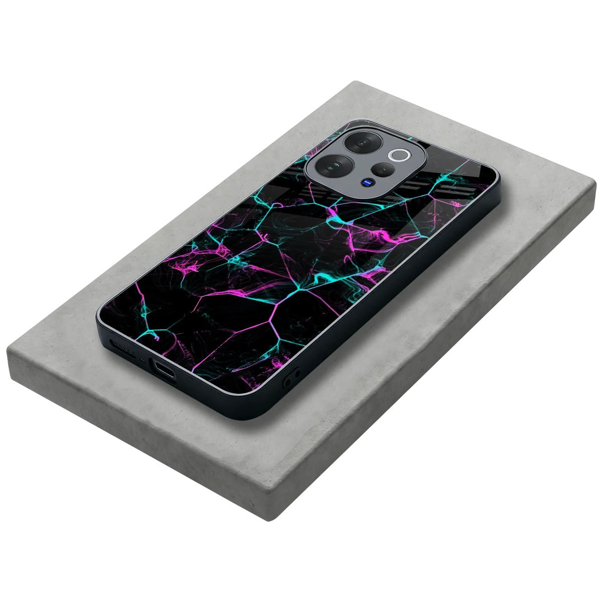 Nebula Veins stylish phone case for vivo v70 elite | glossy glass and slim fit