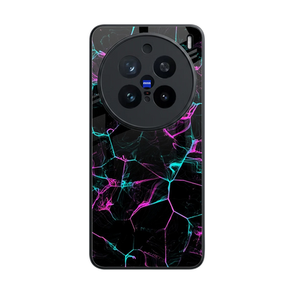 Nebula Veins back phone cover | glass case for vivo x200 pro