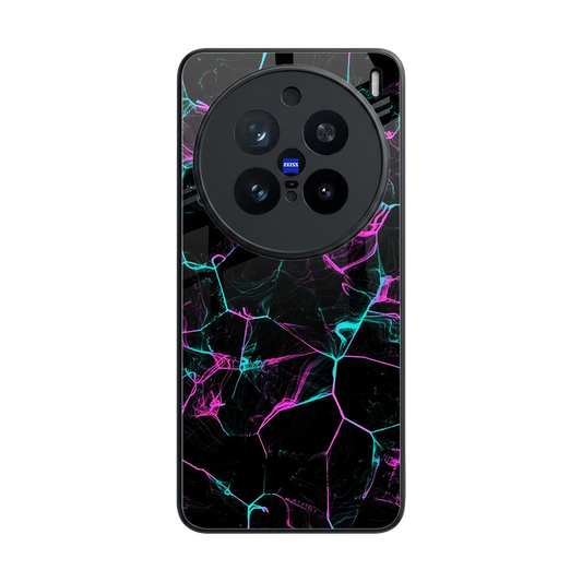 Nebula Veins back phone cover | glass case for vivo x200 pro