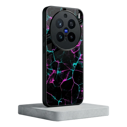 Nebula Veins vivo x200 pro mobile cover | shockproof glass phone case
