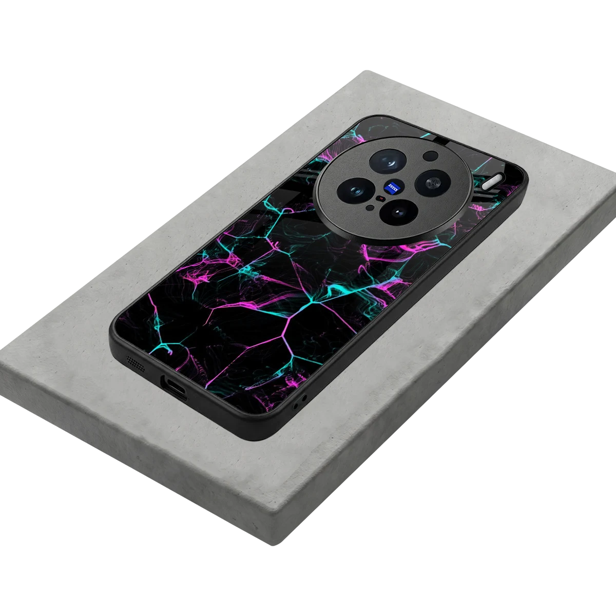 Nebula Veins stylish phone case for vivo x200 pro | glossy glass and slim fit