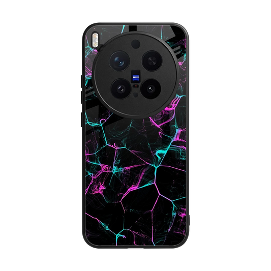 Nebula Veins back phone cover | glass case for vivo x300 pro