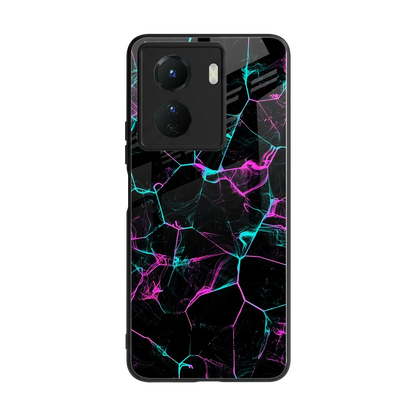 Nebula Veins back phone cover | glass case for vivo y16