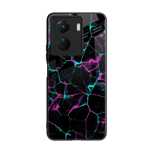 Nebula Veins back phone cover | glass case for vivo y16