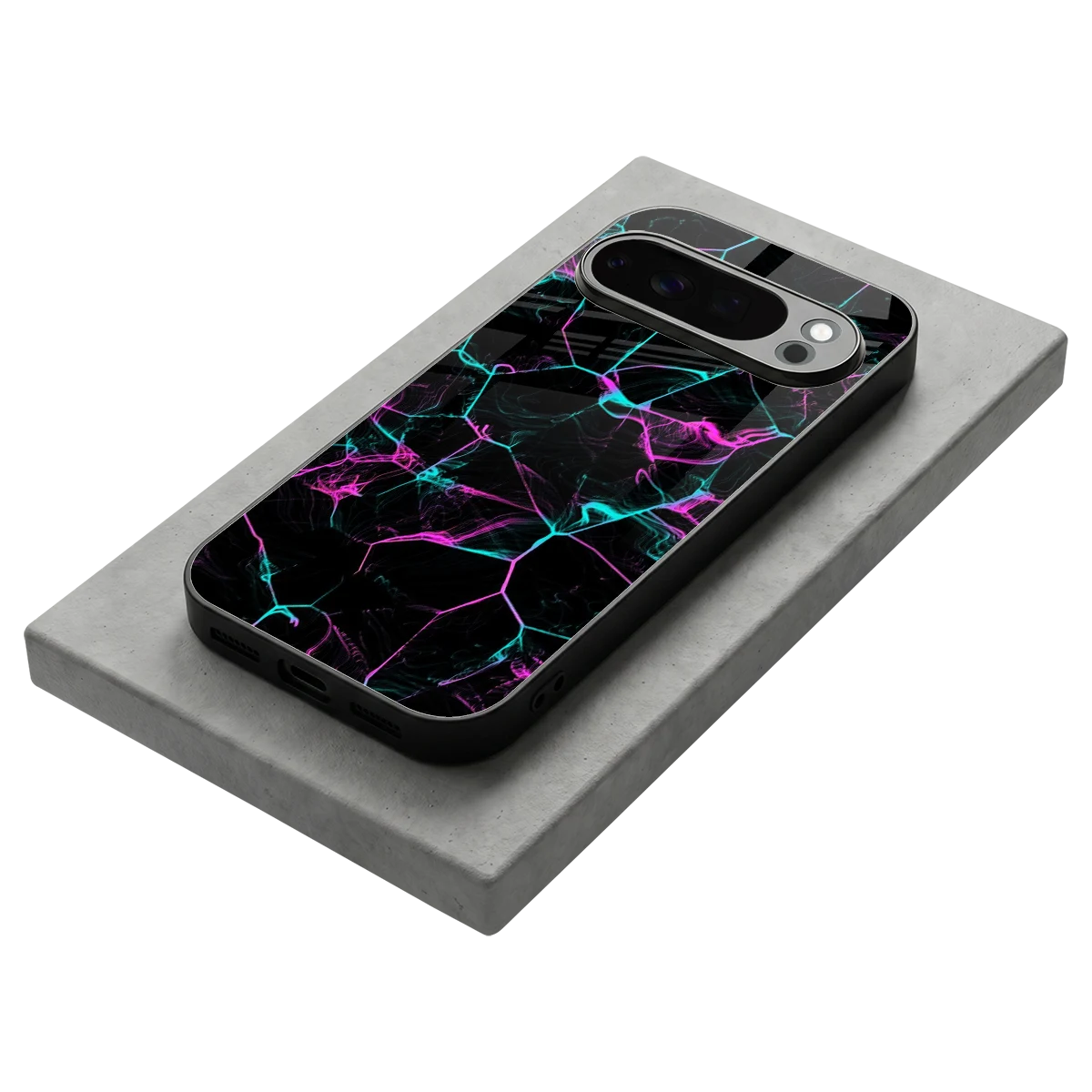 Nebula Veins stylish phone case for google pixel 10 pro | glossy glass and slim fit