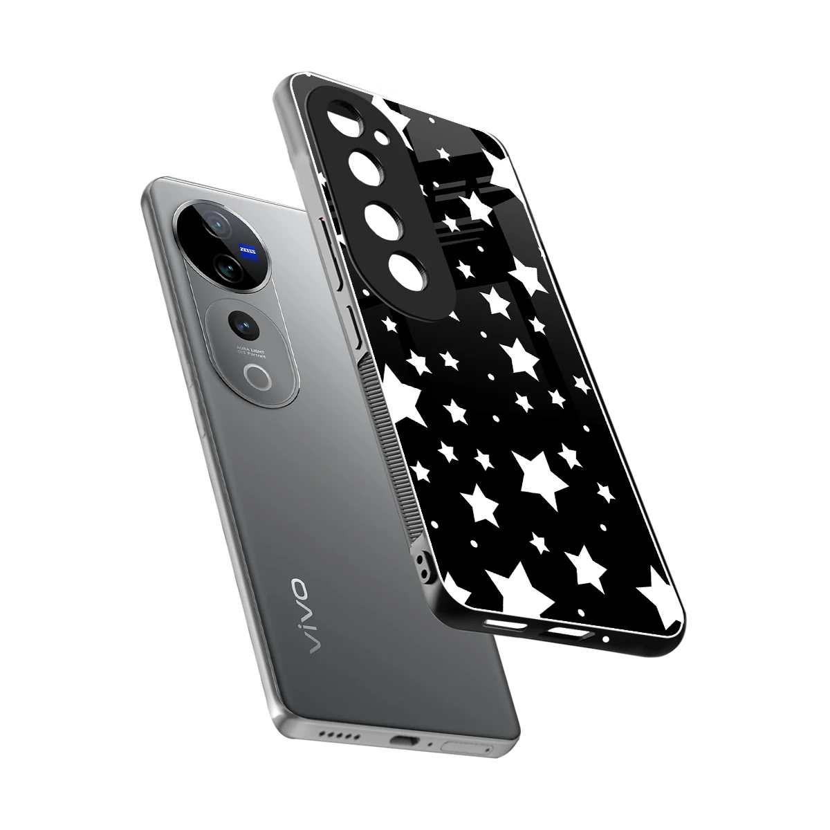 Nebula sleek vivo v40 pro cover with tempered glass back and TPU edges