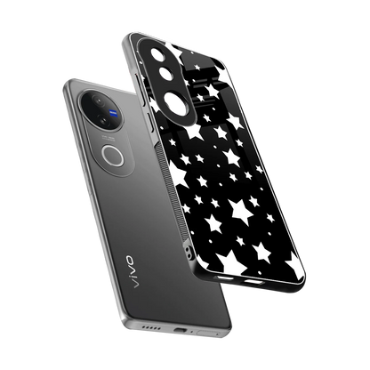 Nebula sleek vivo v50 cover with tempered glass back and TPU edges