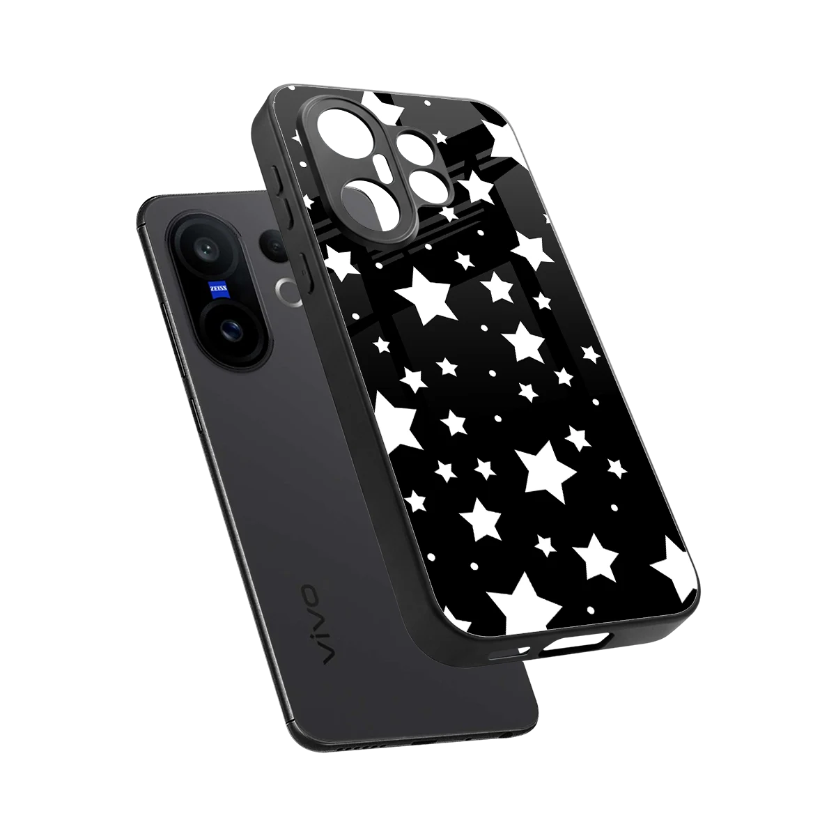 Nebula sleek vivo x200 fe cover with tempered glass back and TPU edges