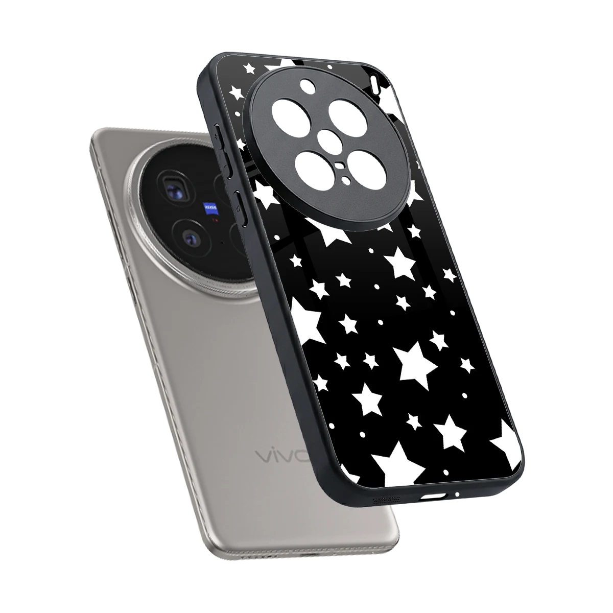 Nebula sleek vivo x200 pro cover with tempered glass back and TPU edges