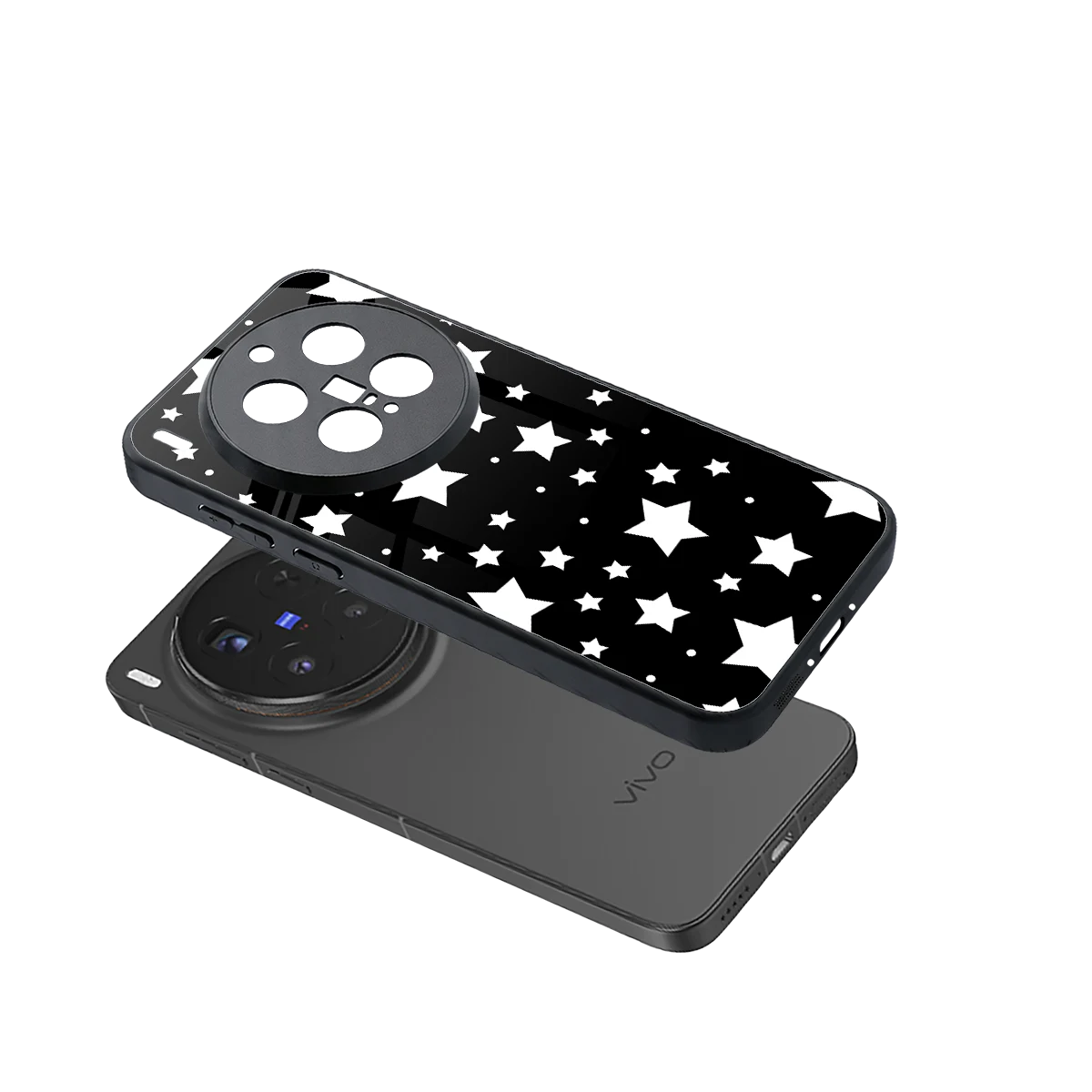 Nebula sleek vivo x300 pro cover with tempered glass back and TPU edges