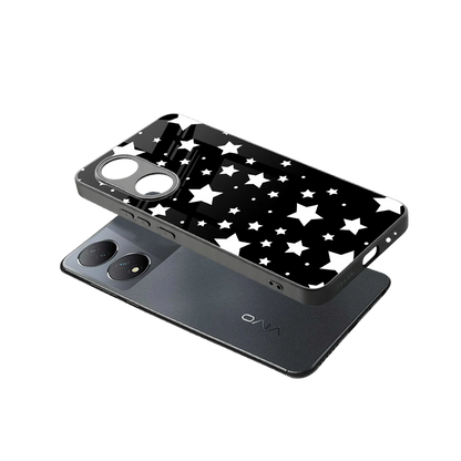 Nebula sleek Vivo-y100 cover with tempered glass back and TPU edges