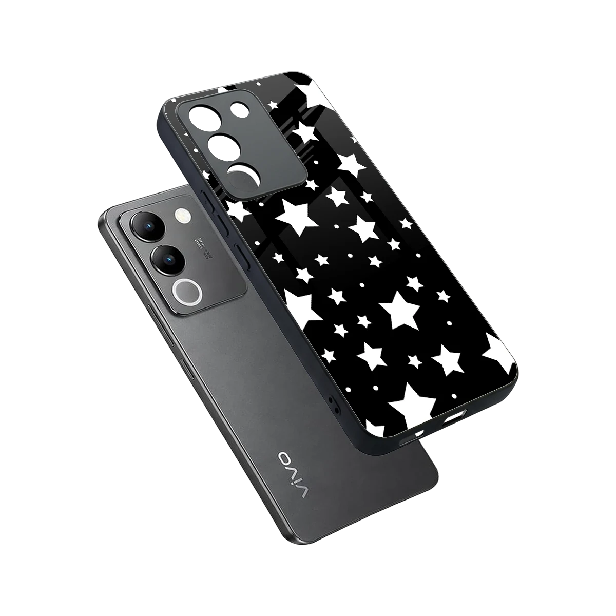 Nebula sleek vivo y200 5g cover with tempered glass back and TPU edges