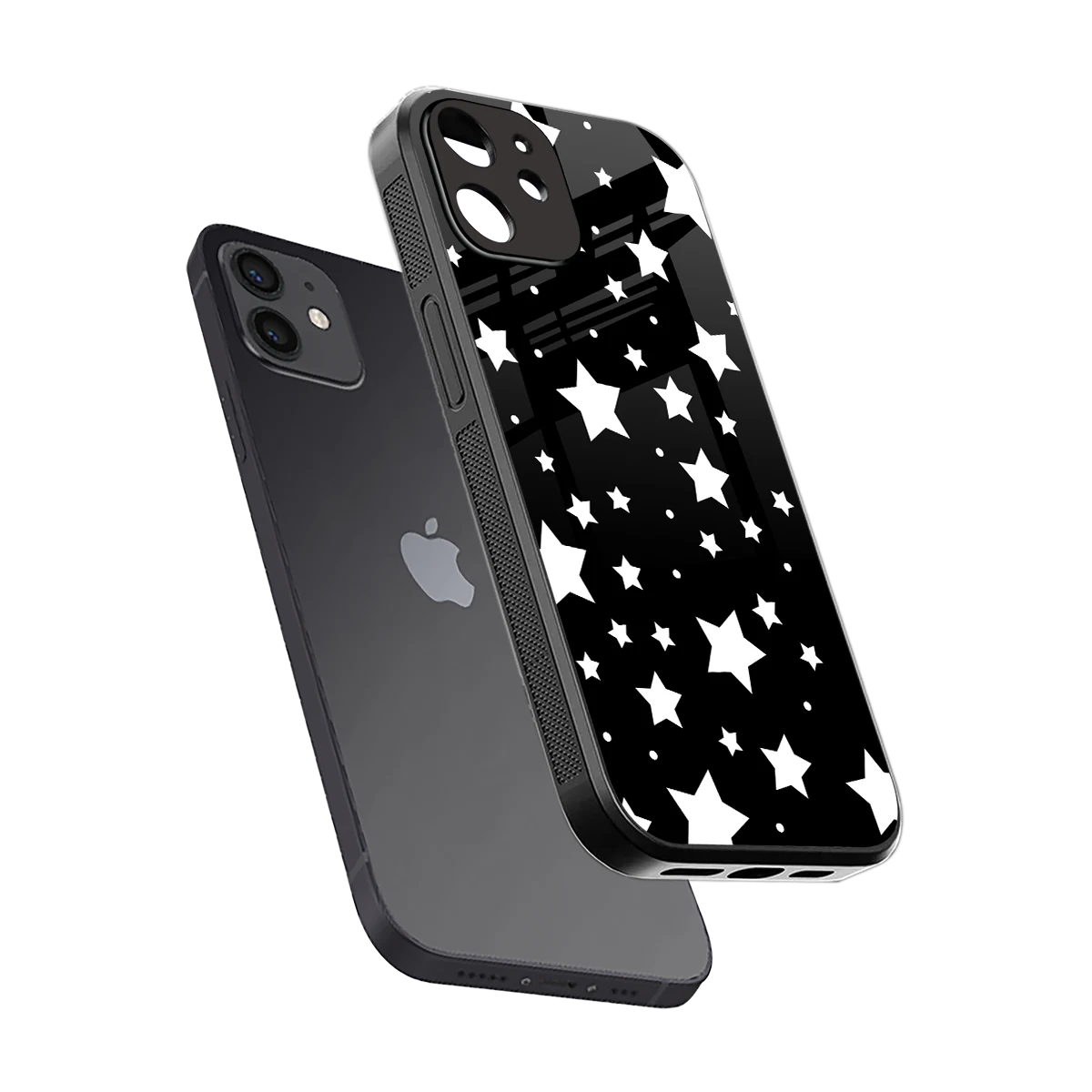 Nebula sleek iphone 12 cover with tempered glass back and TPU edges