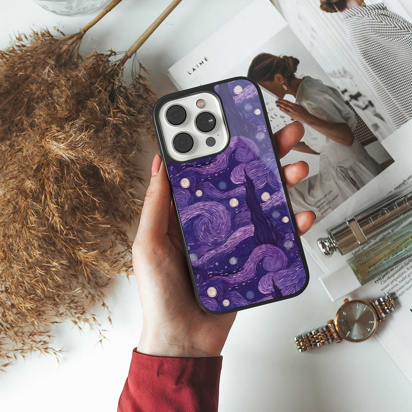 Nebula Galaxy Phone Case for Iphone 16 | Glass Case