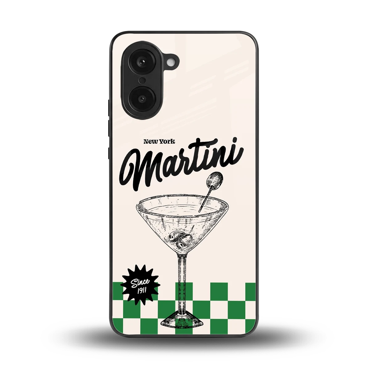 Newyork Martini back phone cover | glass case for oneplus nord ce5 5g