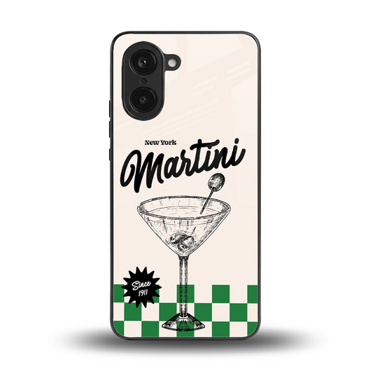 Newyork Martini back phone cover | glass case for oneplus nord ce5 5g