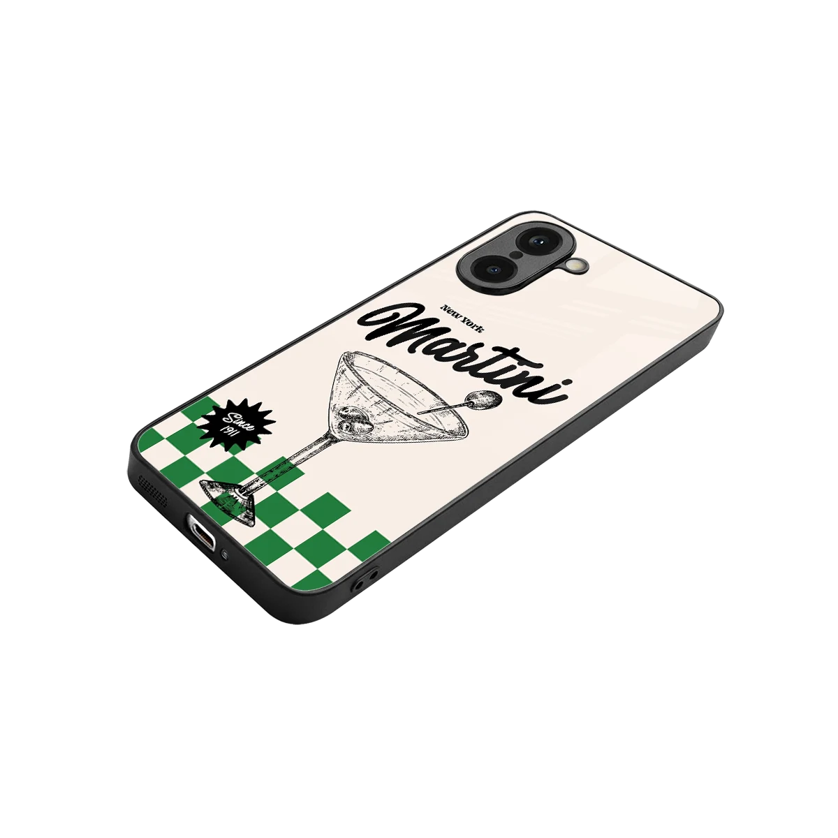 Newyork Martini stylish phone case for oneplus nord ce5 5g | glossy glass and slim fit