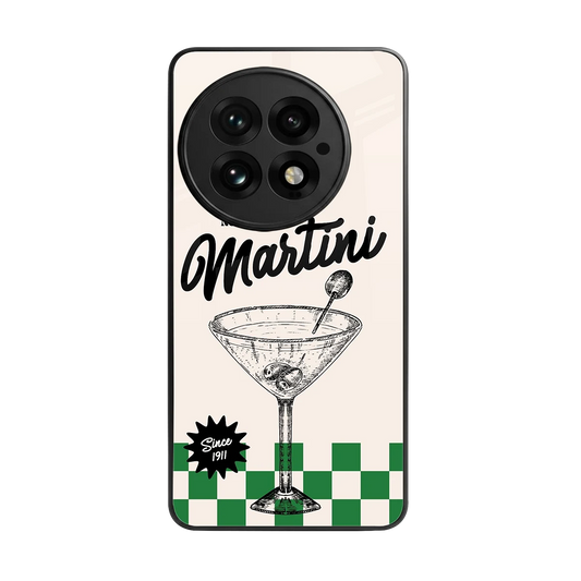 Newyork Martini back phone cover | glass case for oneplus 13