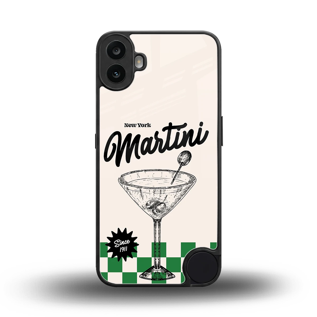 Newyork Martini back phone cover | glass case for cmf nothing phone 1