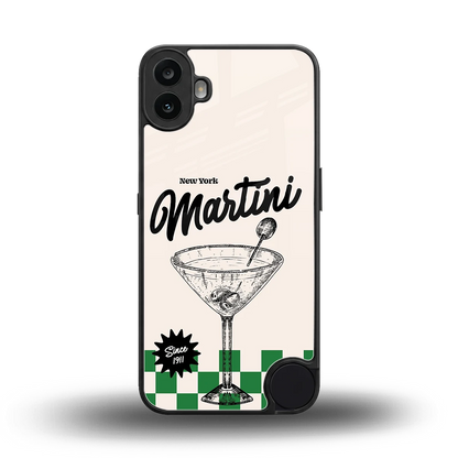 Newyork Martini back phone cover | glass case for cmf nothing phone 1