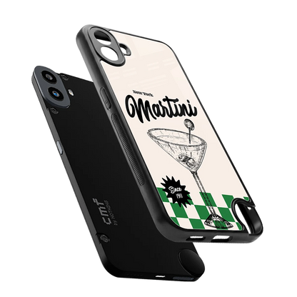 Newyork Martini sleek cmf nothing phone 1 cover with tempered glass back and TPU edges