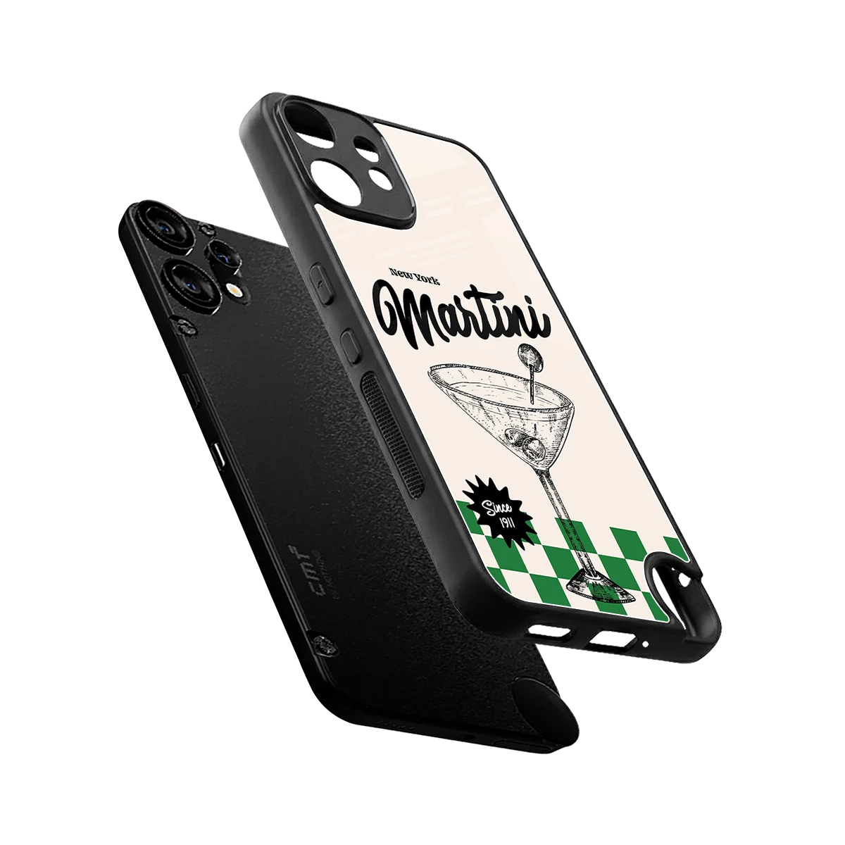 Newyork Martini sleek cmf nothing phone 2 pro cover with tempered glass back and TPU edges