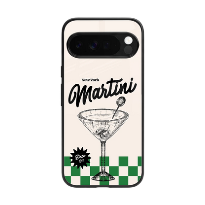 Newyork Martini back phone cover | glass case for google pixel 10 pro xl