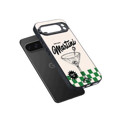 Newyork Martini sleek google pixel 10 pro xl cover with tempered glass back and TPU edges